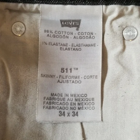 Levi's Men's Black Wash Jeans - Picture 5 of 6